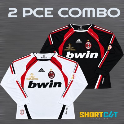 2 Pce Combo Premium AC Milan Full Sleeve Football Jersey