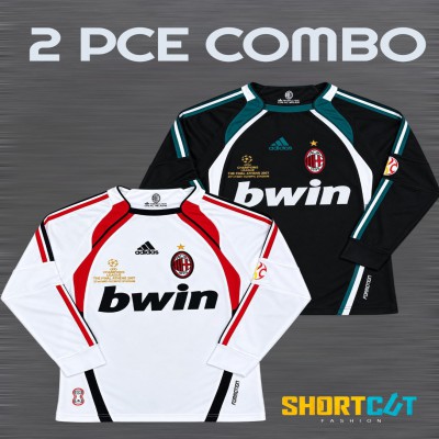 2 Pce Combo Premium AC Milan Full Sleeve Football Jersey